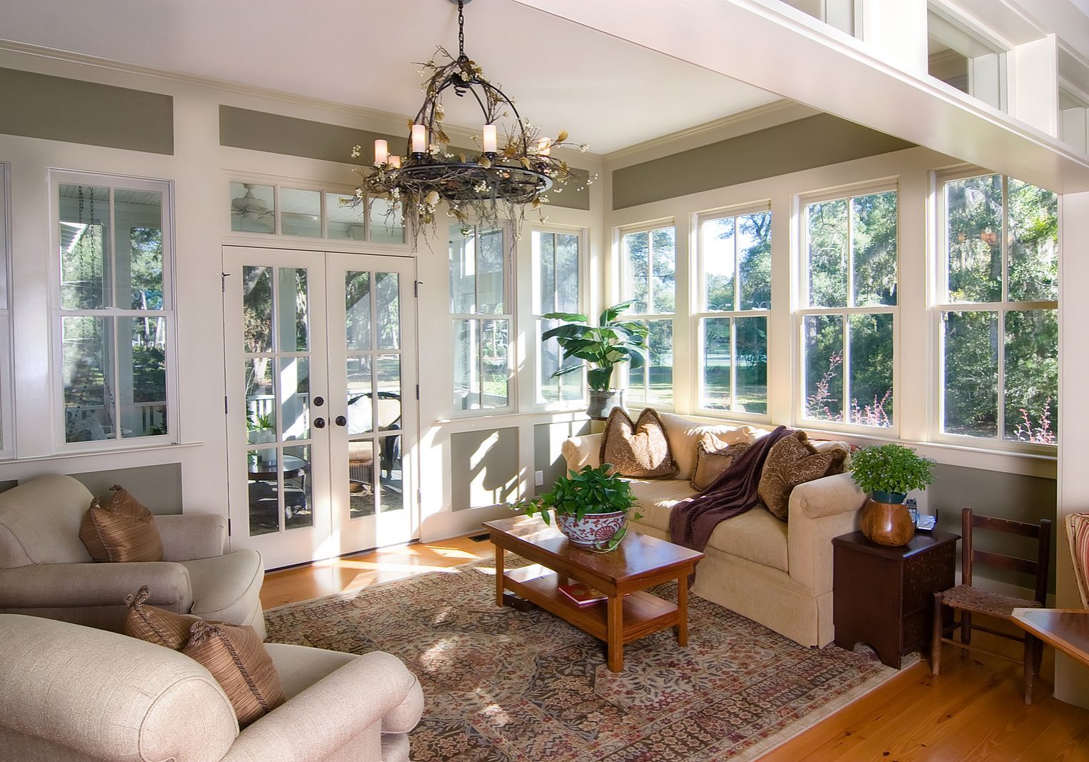 furnished-sunroom-landscape Sunshine, Beauty & Timeless Style.